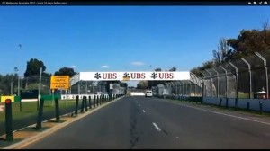 Fahrersicht der Formel 1 Rennstrecke von Melbourn / Australien