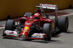 Kimi Raikkonen on track Ferrari F1