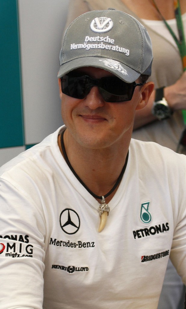 Formel 1 Rekord-Weltmeister Michael Schumacher im Portrai