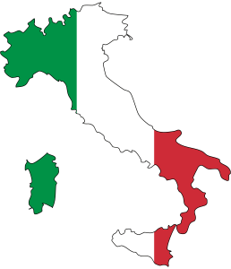 Flag Map Italien