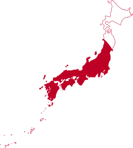 Flag Map von Japan