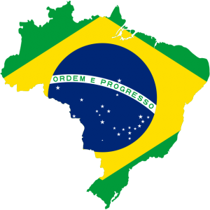 Flag Map Brasilien