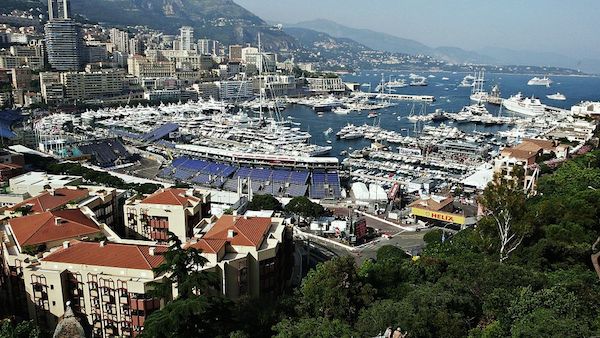 F1 Strecke Monaco Vogelperspektive